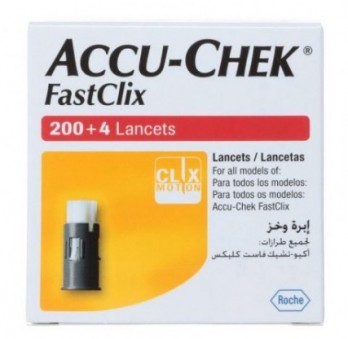 LANCETAS ACCU-CHEK FASTCLIX C/204 UNIDADES